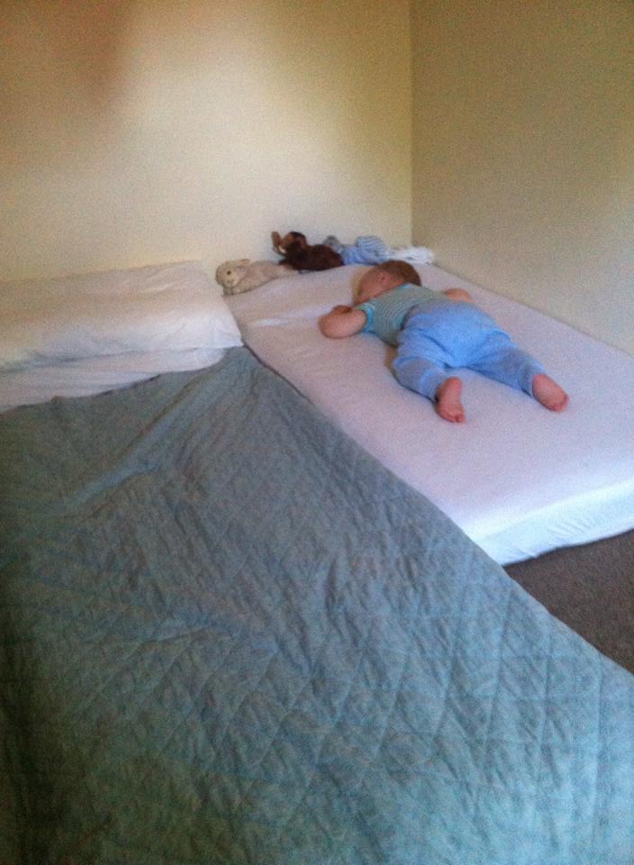 co sleeping mattress on floor